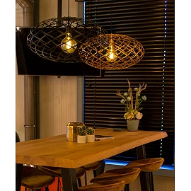 WOLFRAM pendant light Ø65 cm 1xE27 Black (Lucide)