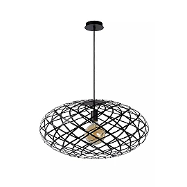 WOLFRAM pendant light Ø65 cm 1xE27 Black (Lucide)