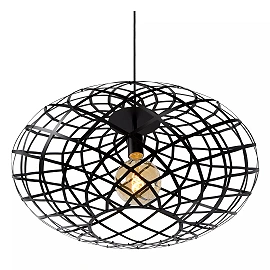 WOLFRAM pendant light Ø65 cm 1xE27 Black (Lucide)