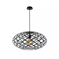 WOLFRAM pendant light Ø65 cm 1xE27 Black (Lucide)