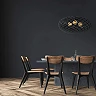 WOLFRAM pendant light Ø100 cm 3xE27 Black (Lucide)
