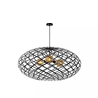 WOLFRAM pendant light Ø100 cm 3xE27 Black (Lucide)