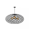 WOLFRAM pendant light Ø100 cm 3xE27 Black (Lucide)