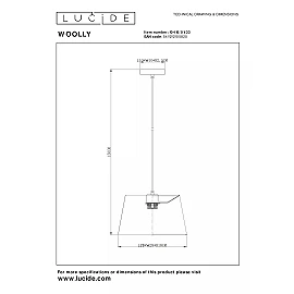 WOOLLY pendant light E27 green (Lucide)