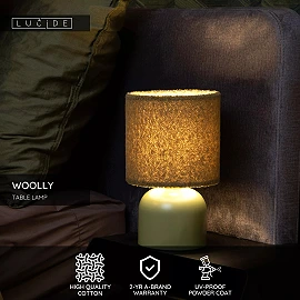 WOOLLY Table lamp Ø16 cm E14 green (Lucide)