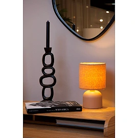 WOOLLY Table lamp Ø16 cm E14 ocher yellow (Lucide)