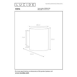 XERA Wall light Ø8 1xG9 42W Black (Lucide)