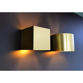 XIO sienas lampa kvadrātveida LED dimmējama G9 1x4W 2700K matēta zelta/misiņa (Lucide)