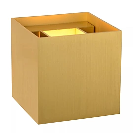 XIO sienas lampa kvadrātveida LED dimmējama G9 1x4W 2700K matēta zelta/misiņa (Lucide)