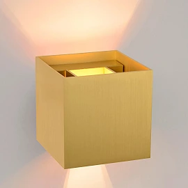 XIO sienas lampa kvadrātveida LED dimmējama G9 1x4W 2700K matēta zelta/misiņa (Lucide)