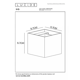 XIO sienas lampa kvadrātveida LED dimmējama G9 1x4W 2700K matēta zelta/misiņa (Lucide)
