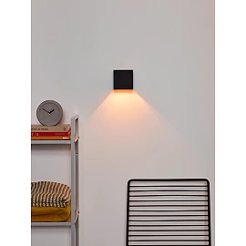 XIO sienas lampa kvadrātveida LED dimmējama G9 1x4W 2700K melna (Lucide)