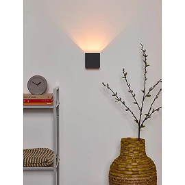 XIO sienas lampa kvadrātveida LED dimmējama G9 1x4W 2700K pelēka (Lucide)