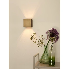 XIO sienas lampa kvadrātveida LED dimmējama G9 1x4W 2700K rūsas brūna (Lucide)
