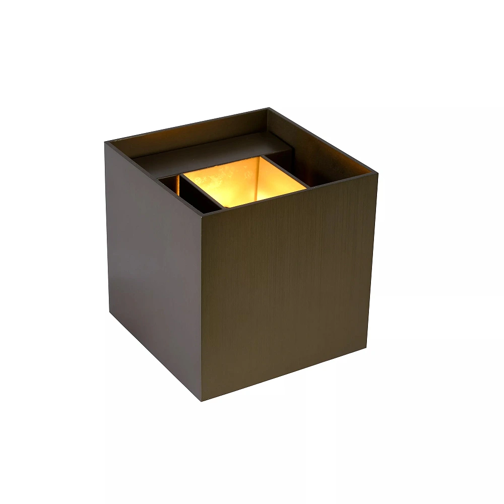 XIO sienas lampa kvadrātveida LED dimmējama G9 1x4W 2700K rūsas brūna (Lucide)