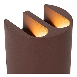 YORK Wall spotlight Indoor/Outdoor 4x1.2W Integrated LED IP54 Rust Brown (Lucide)