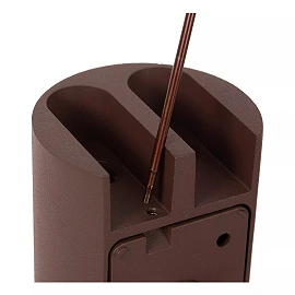 YORK Wall spotlight Indoor/Outdoor 4x1.2W Integrated LED IP54 Rust Brown (Lucide)