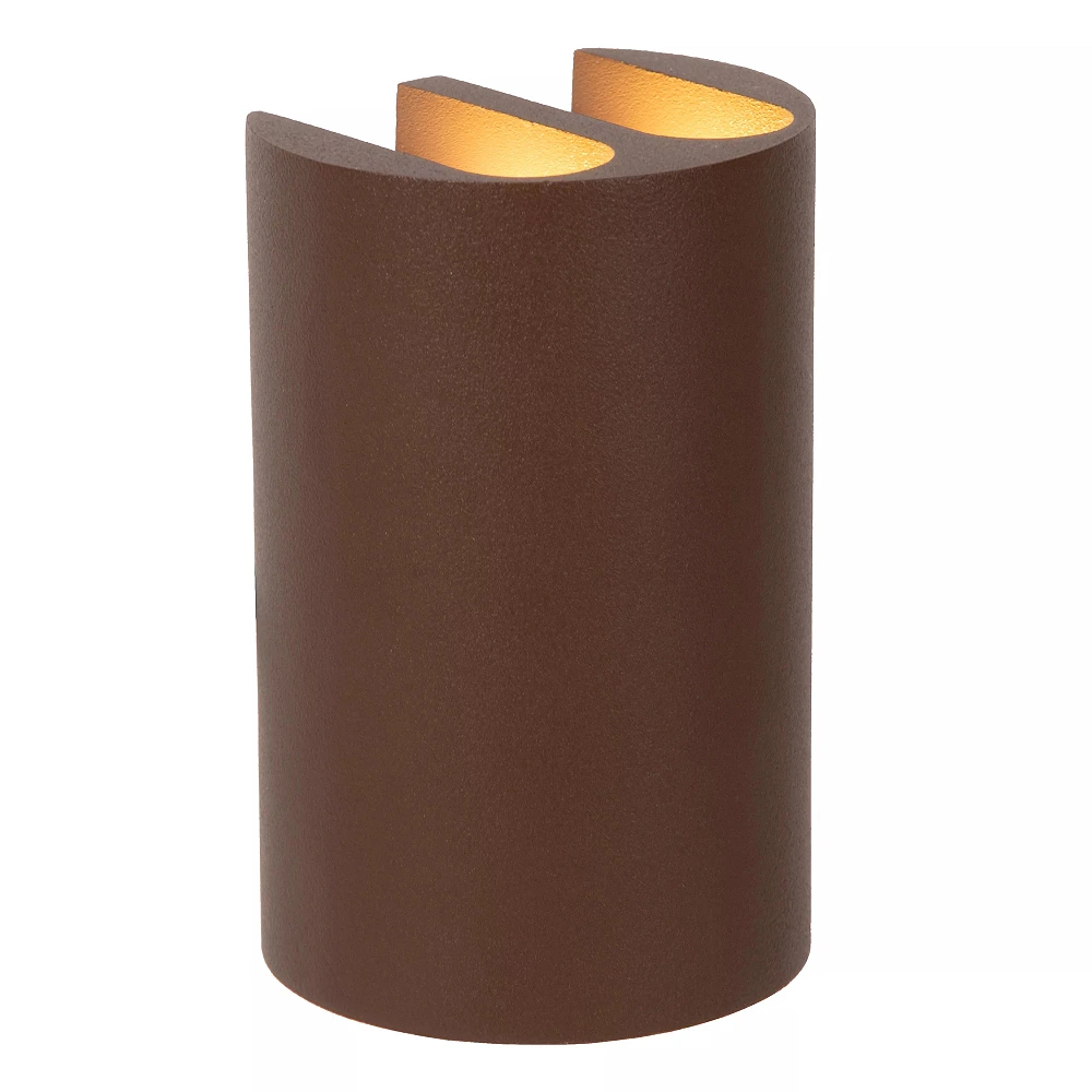 YORK Wall spotlight Indoor/Outdoor 4x1.2W Integrated LED IP54 Rust Brown (Lucide)