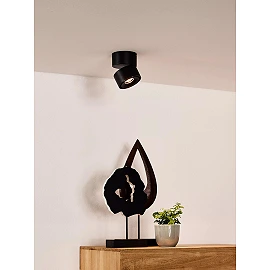YUMIKO ceiling spotlight Ø7.8 cm LED 10W 2700K black (Lucide)