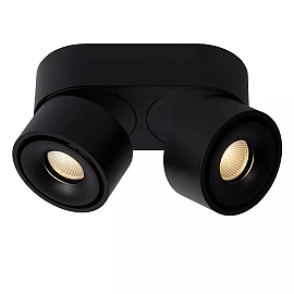 YUMIKO ceiling spotlight LED 2x10W 2700K black (Lucide)