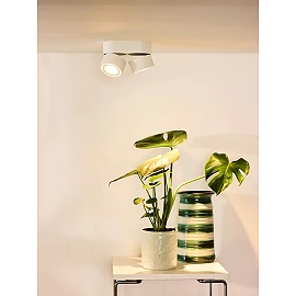 YUMIKO ceiling spotlight LED 2x10W 2700K white (Lucide)