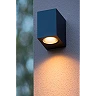 ZARO outdoor wall spotlight 1xGU10 Black (Lucide)