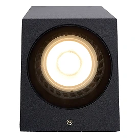 ZARO outdoor wall spotlight 1xGU10 Black (Lucide)