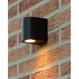 ZARO outdoor wall spotlight 1xGU10 Black (Lucide)