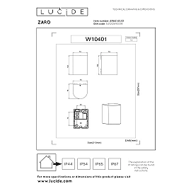 ZARO outdoor wall spotlight 1xGU10 White (Lucide)