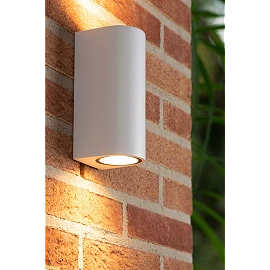 ZARO outdoor wall spotlight 2xGU10 White (Lucide)