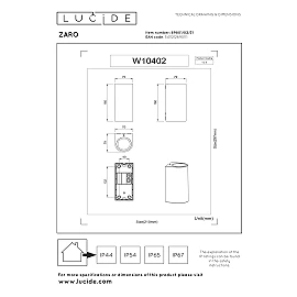 ZARO outdoor wall spotlight 2xGU10 White (Lucide)