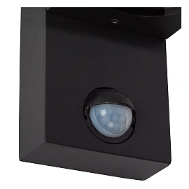 ZARO outdoor wall spotlight 1xGU10 with motion sensor Black (Lucide)