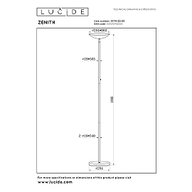 ZENITH floor lamp LED 20W 3000K black (Lucide)