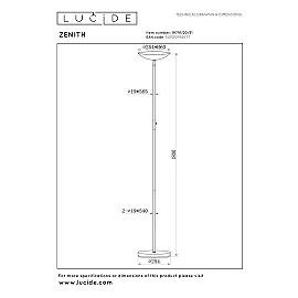 ZENITH floor lamp LED 20W 3000K white (Lucide)