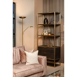 ZENITH floor reading lamp LED 20W + 4W brass (Lucide)