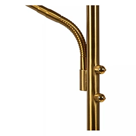 ZENITH floor reading lamp LED 20W + 4W brass (Lucide)