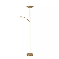 ZENITH floor reading lamp LED 20W + 4W brass (Lucide)