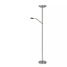 ZENITH floor reading lamp LED 20W + 4W satin chrome (Lucide)