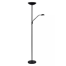 ZENITH floor reading lamp LED 20W + 4W black (Lucide)