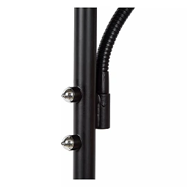 ZENITH floor reading lamp LED 20W + 4W black (Lucide)