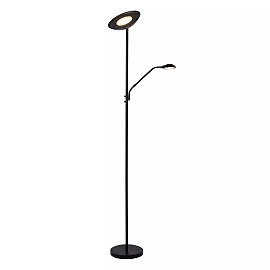 ZENITH floor reading lamp LED 20W + 4W black (Lucide)