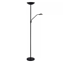 ZENITH floor reading lamp LED 20W + 4W black (Lucide)