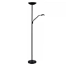 ZENITH floor reading lamp LED 20W + 4W black (Lucide)