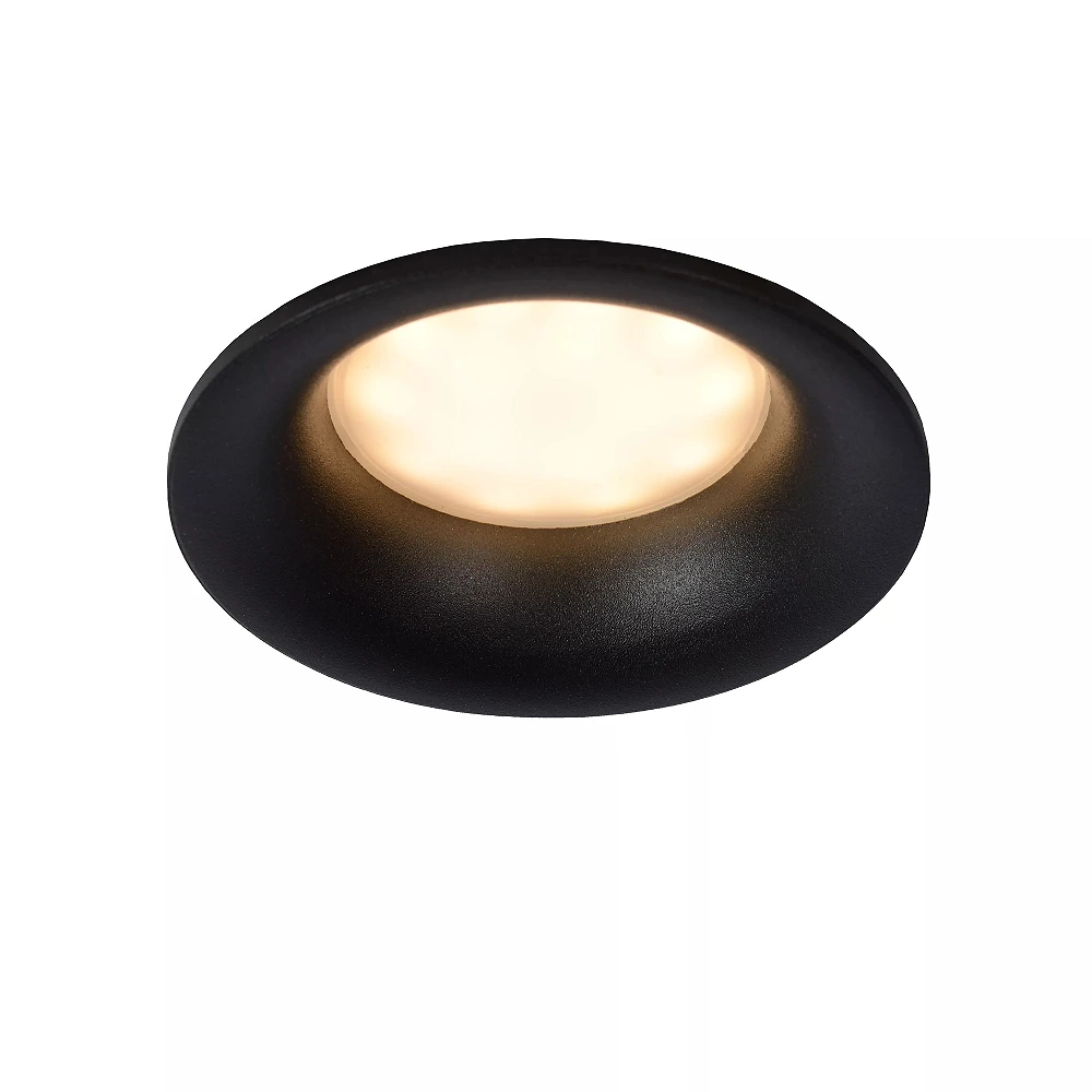 ZIVA recessed spotlight bathroom 1 x 50 W GU10 IP44 black (Lucide)