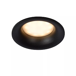 ZIVA recessed spotlight bathroom 1 x 50 W GU10 IP44 black (Lucide)