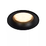 ZIVA recessed spotlight bathroom 1 x 50 W GU10 IP44 black (Lucide)