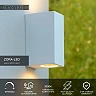 ZORA-LED outdoor wall spotlight 2x5W GU10 white (Lucide)