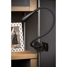 ZOZY klipša lampa LED 1x4 W 3000 K melna (Lucide)