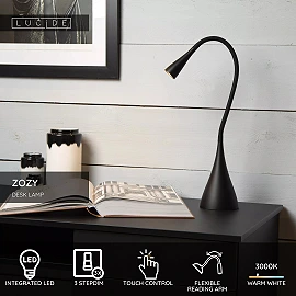 ZOZY desk lamp LED 1x4 W 3000 K black (Lucide)