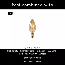 BANKER desk lamp 1xE14, Bronze (Lucide)